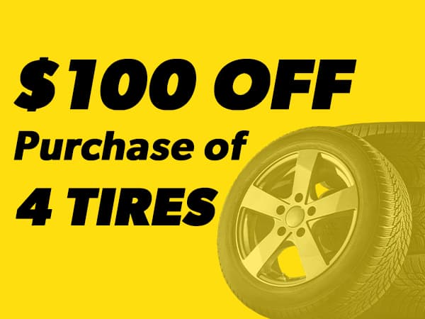 Up to $100 off brakes pads/shoes ($50 per axle)