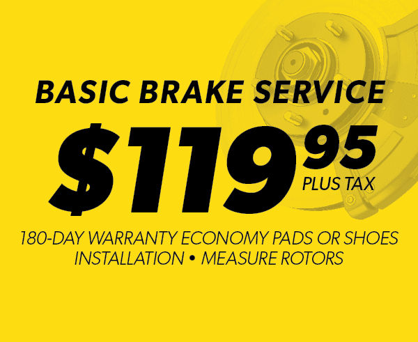 $119.95 Basic Brake Service