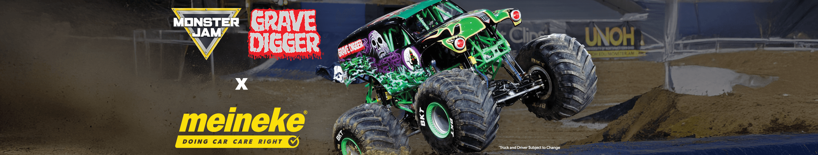 Calling all Monster Jam fans! On Thursday, July 16 from 3-7pm ET, Grave Digger* is taking over Meineke Car Care in Denver, NC. Join us for this family-friendly event for your chance to get up-close and personal with Grave Digger!