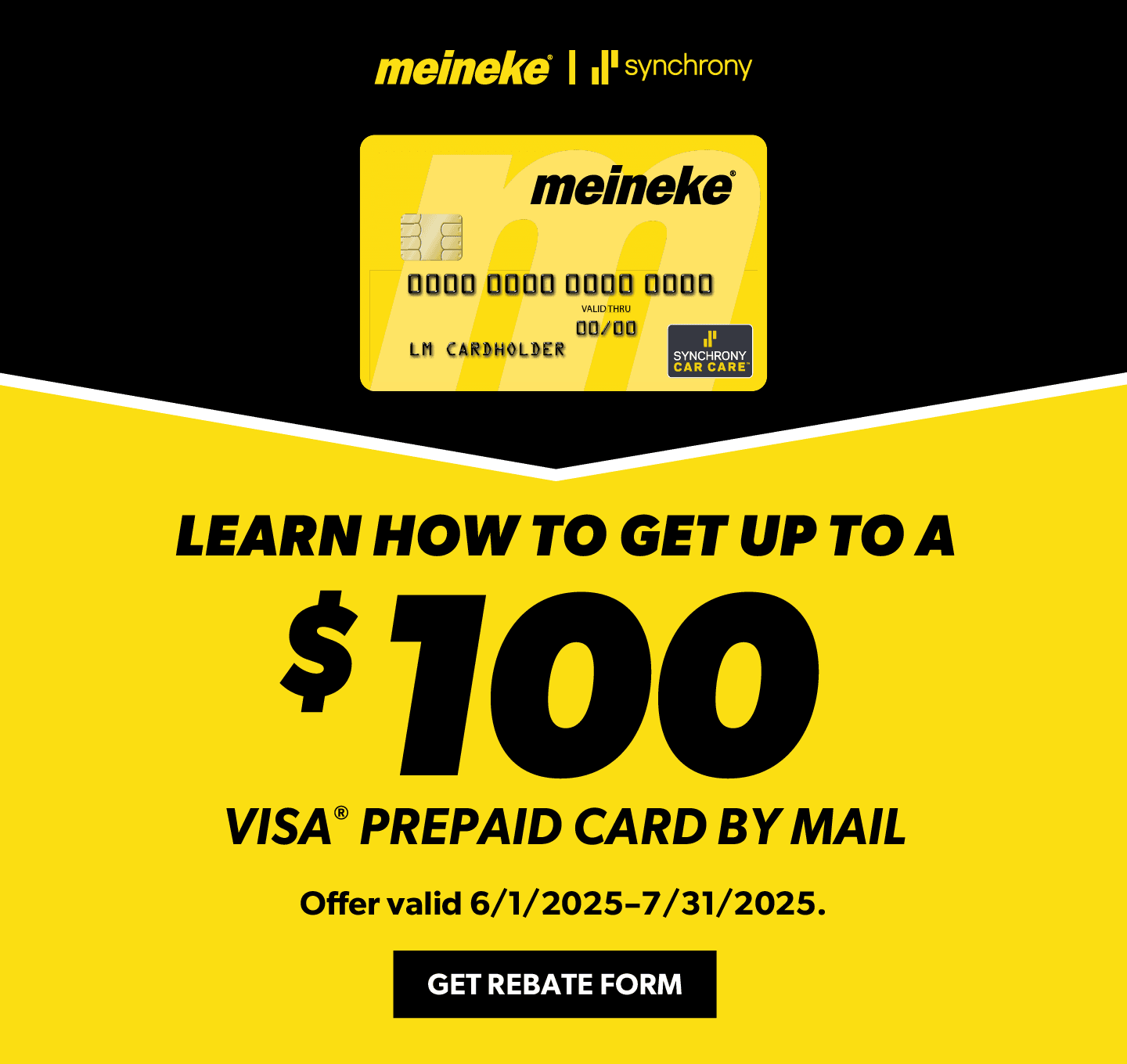 Meineke Credit Card Rebate Offer Meineke