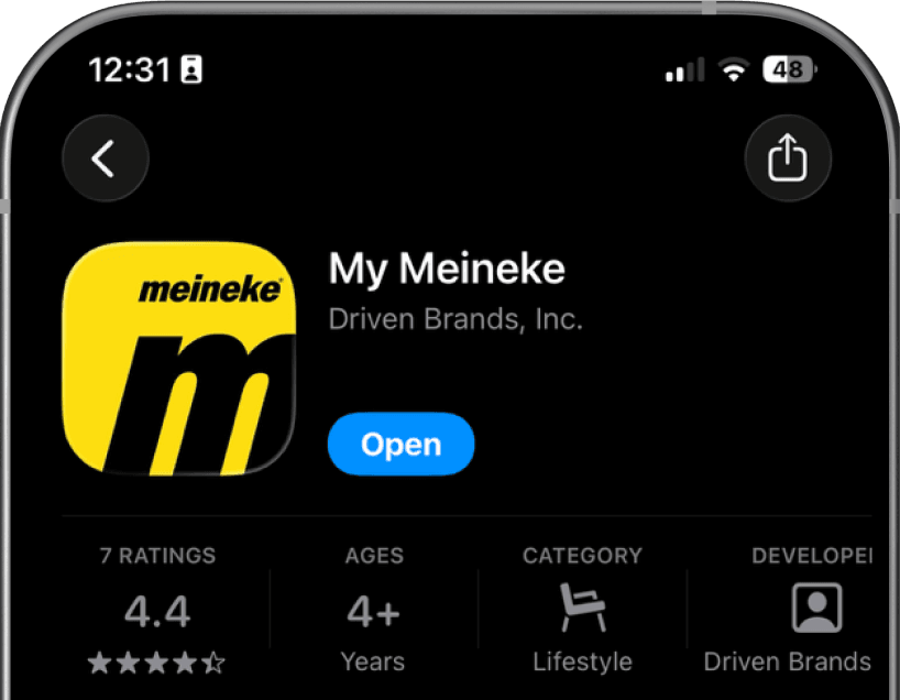 Meineke Rewards Refresh - App